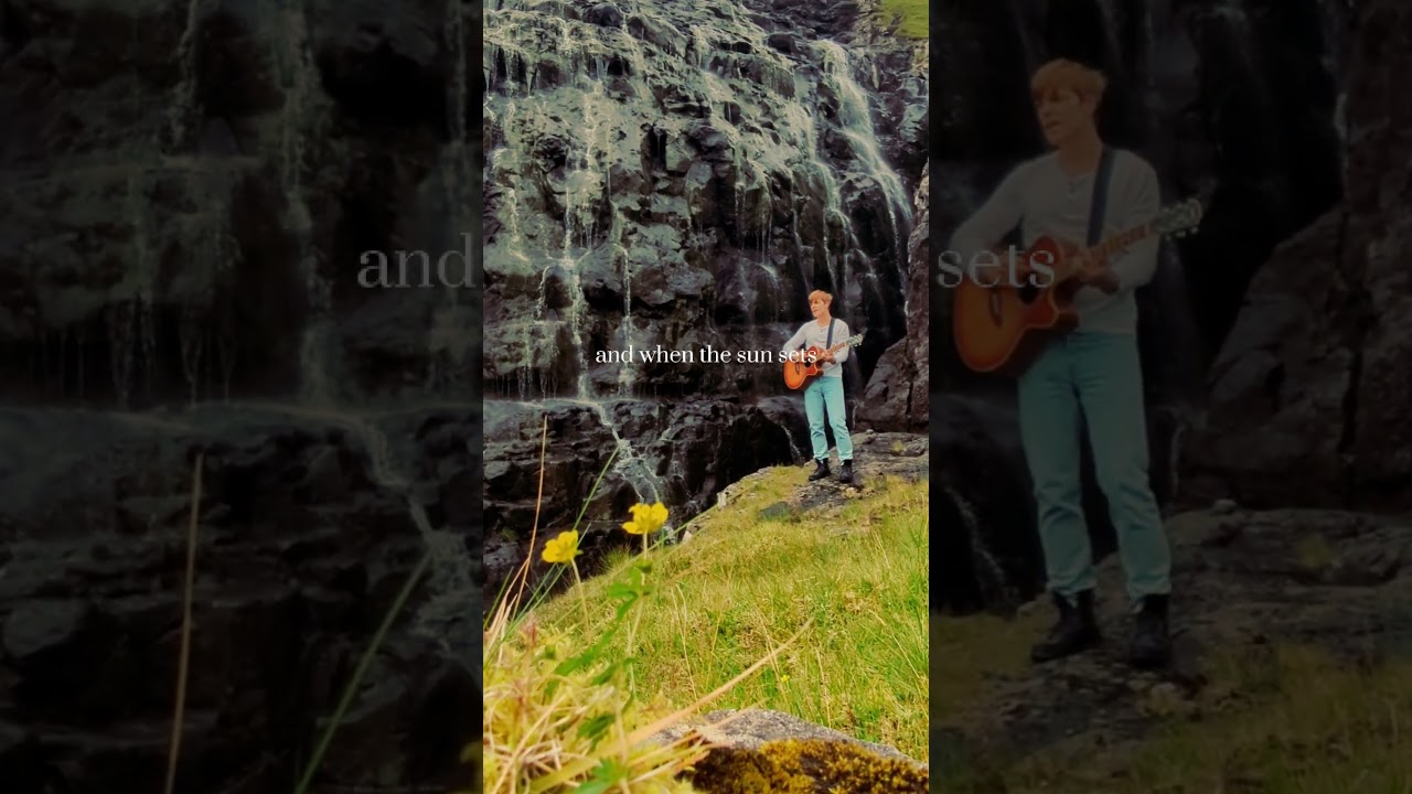 A waterfall roars, but you soften the noise #singersongwriter #romantic #lyrics #nature #travel